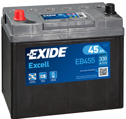Autobatéria EXIDE Excell 45Ah, 12V, EB455 (EB455)